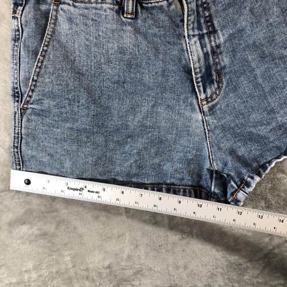 Vintage Calvin Klein Jeans Denim Shorts Juniors 9 28W Blue Cutoff Relaxed Y2K - Picture 6 of 16